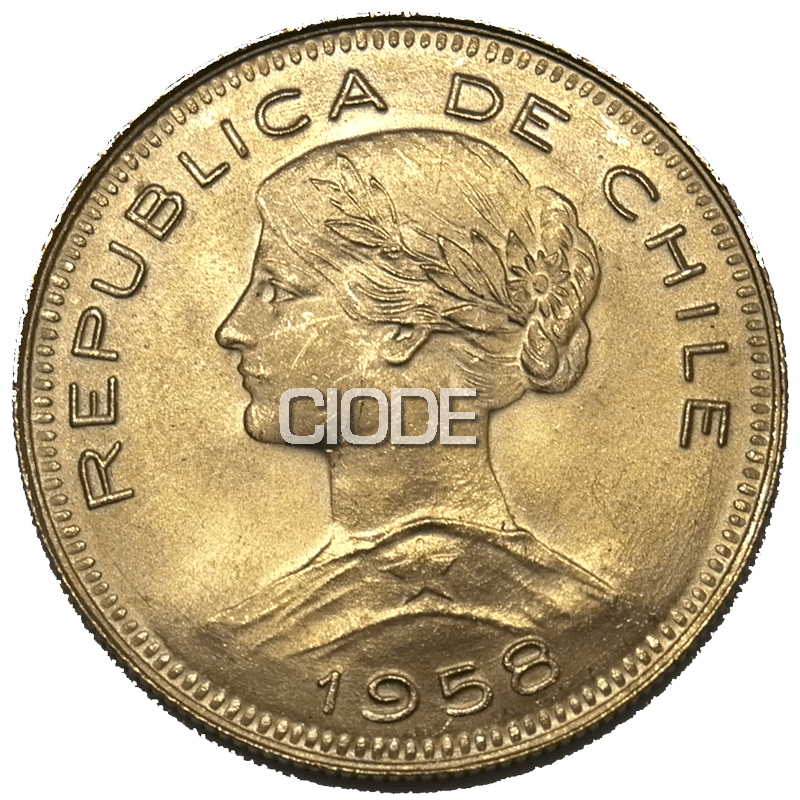 100 Pesos / 10 Condores. Chile. 18,29 Grs. Au - Imagen 2
