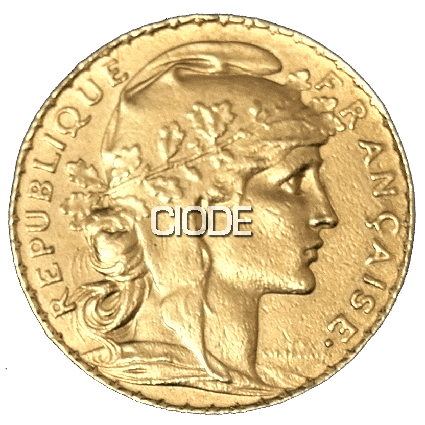 20 Francos. Francia 5,81 Grs Oro.Gallo. Rep Marianne - Imagen 2