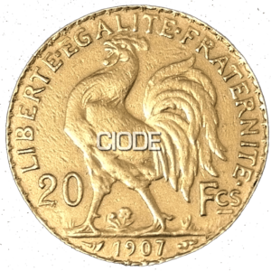 20 Francos. Francia 5,81 Grs Oro.Gallo. Rep Marianne