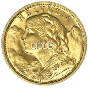 20 Francos. Suiza Helvetia. 5,81 Gr. Oro
