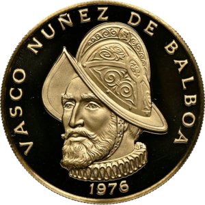 Moneda Oro VASCO NUÑEZ DE BALBOA - PANAMA 8.16 gramos