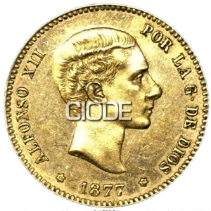 Moneda de Oro de 25 Pesetas de Alfonso XII