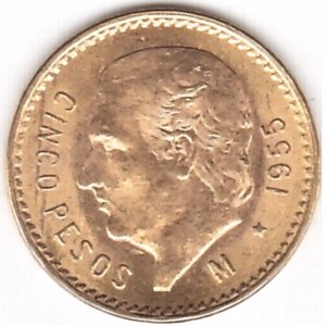 Moneda Oro 5 Pesos Mexico Varios Años / 4.167 grs
