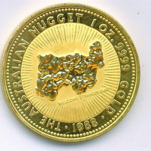 Moneda 1 Oz  ORO 999.9 NUGGET  Australia 1988
