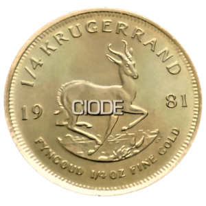 Moneda Oro  1/4 Krugerrand 8.50 gramos