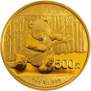 Moneda de Oro 31.10 g Panda Chino año 2014