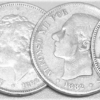 Moneda Plata 5 Pesetas ESPAÑA varias fechas y Reyes