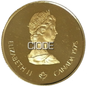 Moneda 16.96 Gramos 100 Dolares Canadá Juegos Olímpicos 1976