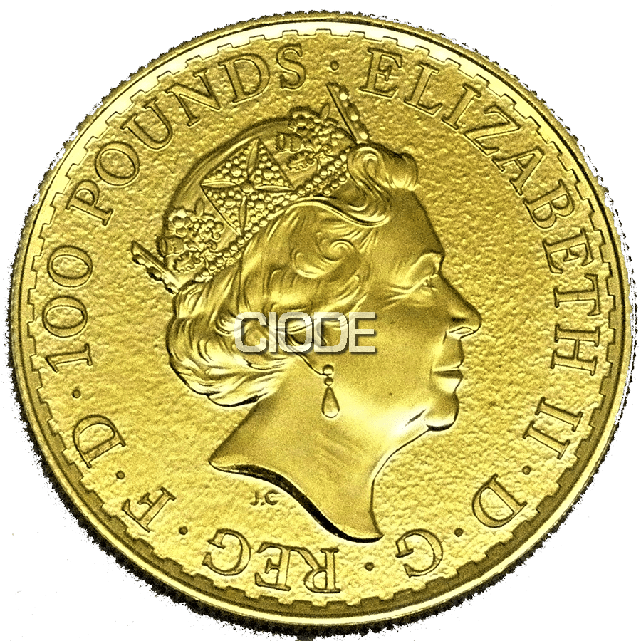 Moneda de Oro Britannia de 1 Oz. 100 Libras de Gran Bretaña. Isabel II - Imagen 2