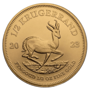Moneda de Oro 1/2 Onza Krugerrand Sudafrica. 15,56 Grs.