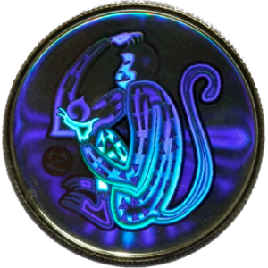 150 Dolares Canada Año del Mono 2004. Estuche Calidad Proof. Holograma