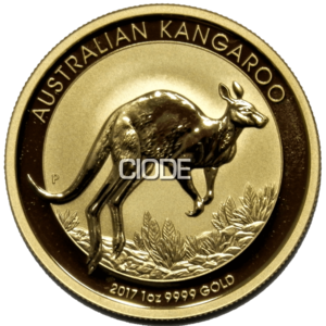 Moneda de Oro de Canguro / Australia de 1 Oz.  Varios Años  31.10 gramos