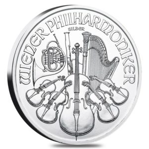 Moneda 1 Onza Plata Filarmonica Viena VARIOS AÑOS