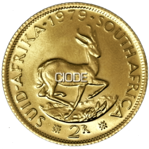 Moneda de Oro 7,99 gramos 2 Rand Sudafrica Oro Varios Años
