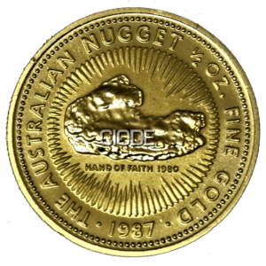 50 DOLARES. 1/2 ONZA CANGURO /NUGGET 1987 / 15.55 g
