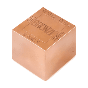 Cubo de Bronze de 18 Onzas, 564 Gramos con Información Tabla Periódica