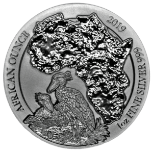 Moneda 1 Onza / 31.10 Gramos Plata African Ounce Ruanda 2019