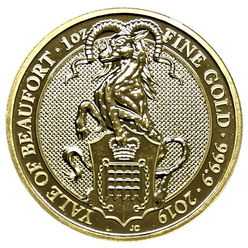 100 Libras 1 Onza oro Gran bretaña 2019 Series: Queen’s Beasts Yale of Beaufort