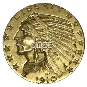 Moneda de Oro  Aguila 5 Dolares Estados Unidos Cabeza de Indio. VARIOS AÑOS