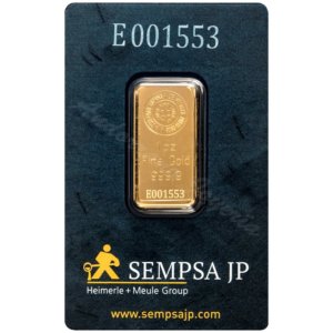 Lingote de oro 1 Onza Troy 9999 / 31.10 g Marca SEMPSA