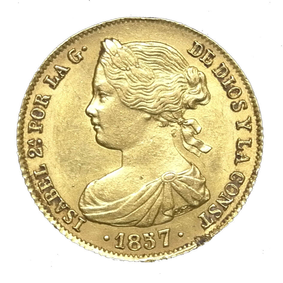 Moneda Oro 100 Reales Isabel II. VARIOS AÑOS. - Imagen 4