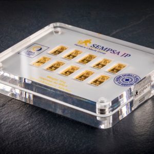 Estuche 10 Lingotes de 1 Gramo Oro 9999 Marca SEMPSA