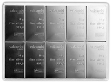 Lingote Plata COMBICOIN VALCAMBI 100 Gramos Divisible en 10 X 10g