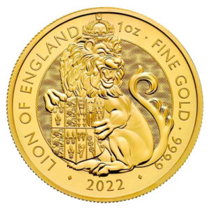 Moneda 1 Onza Oro 100 Libras Gran bretaña 2022 Series Queen’s Beasts LEÓN DE INGLATERRA
