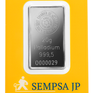 Lingote de inversión 20 Grs Paladio Marca SEMPSA
