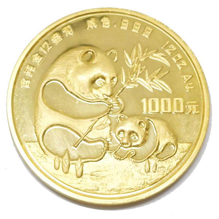 Moneda de oro Panda Chino 12 Onzas de oro 1986