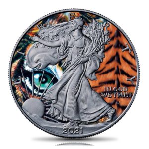 Moneda de plata 1 Onza 31.10 Gramos Aguila Americana TIGRE