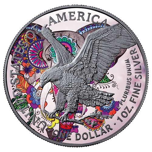 Moneda de plata 1 Onza 31.10 Gramos Aguila Americana ELEFANTE