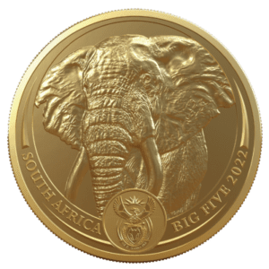 Moneda de Oro 1 Oz. Elefante Sudafricano 31,10 g Oro fino BIG FIVE