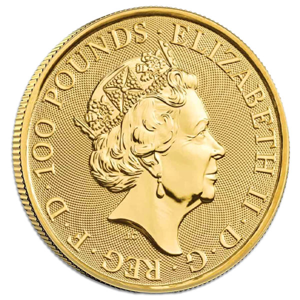 Moneda 1 Onza Oro 100 Libras Gran bretaña 2023 Series Queen’s Beasts YALE OF BEAUFORT INGLATERRA