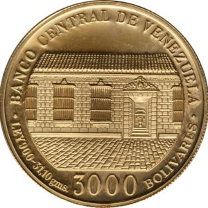 Moneda Oro 3000 Bolivares Venezuela Bicentenario Simon Bolivar 31.10 gramos