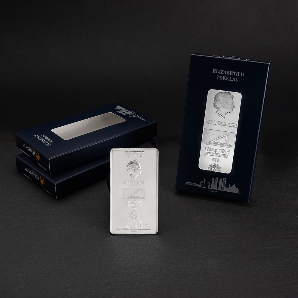 Lingote / Moneda Plata 1000 grs. marca SEMPSA TOKELAU