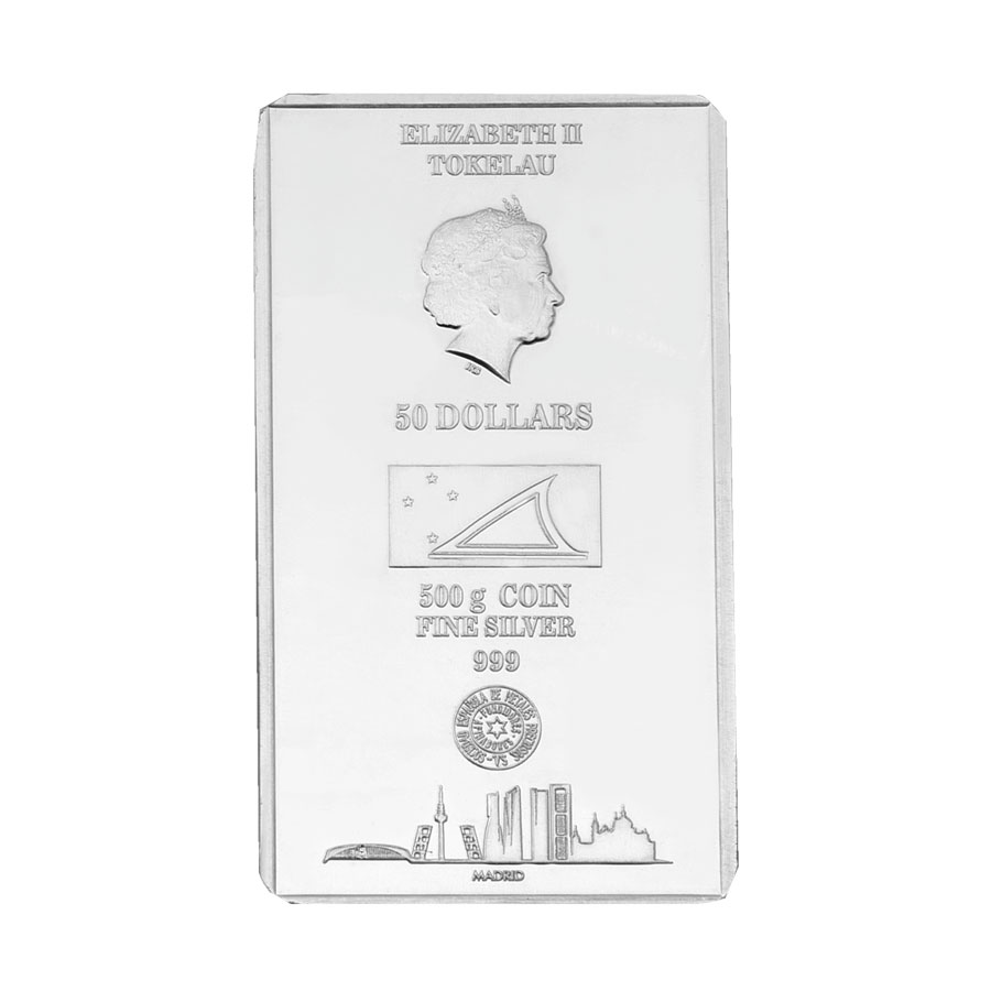 Lingote Moneda Plata 500 grs. marca SEMPSA Edición TOKELAU - MADRID