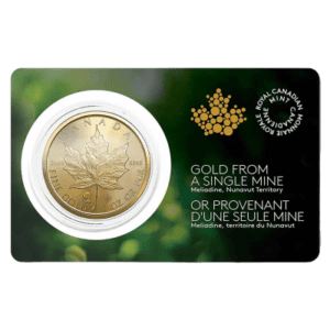 Moneda de Oro 31,10 Grs. Maple de Oro de una sola Mina 50$ Canadá