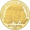 Moneda oro 500 Francos / 70 Ecus Descartes Año 1991 Francia