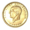 100 Kurush / Piastras Oro Turquia. Tam Cumhuriyet Altını 1923