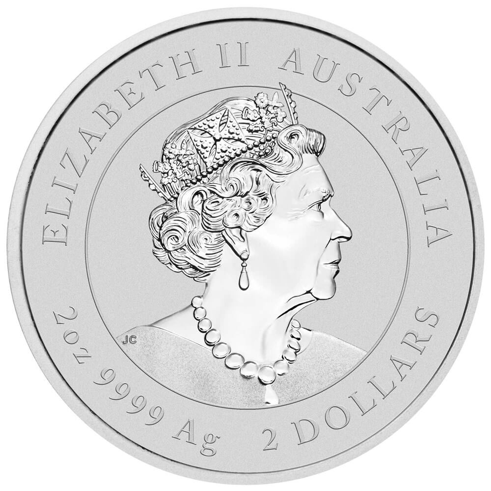 Moneda 2 Onzas Plata 62,27gramos Año Conejo Serie lunar III Australia 2023