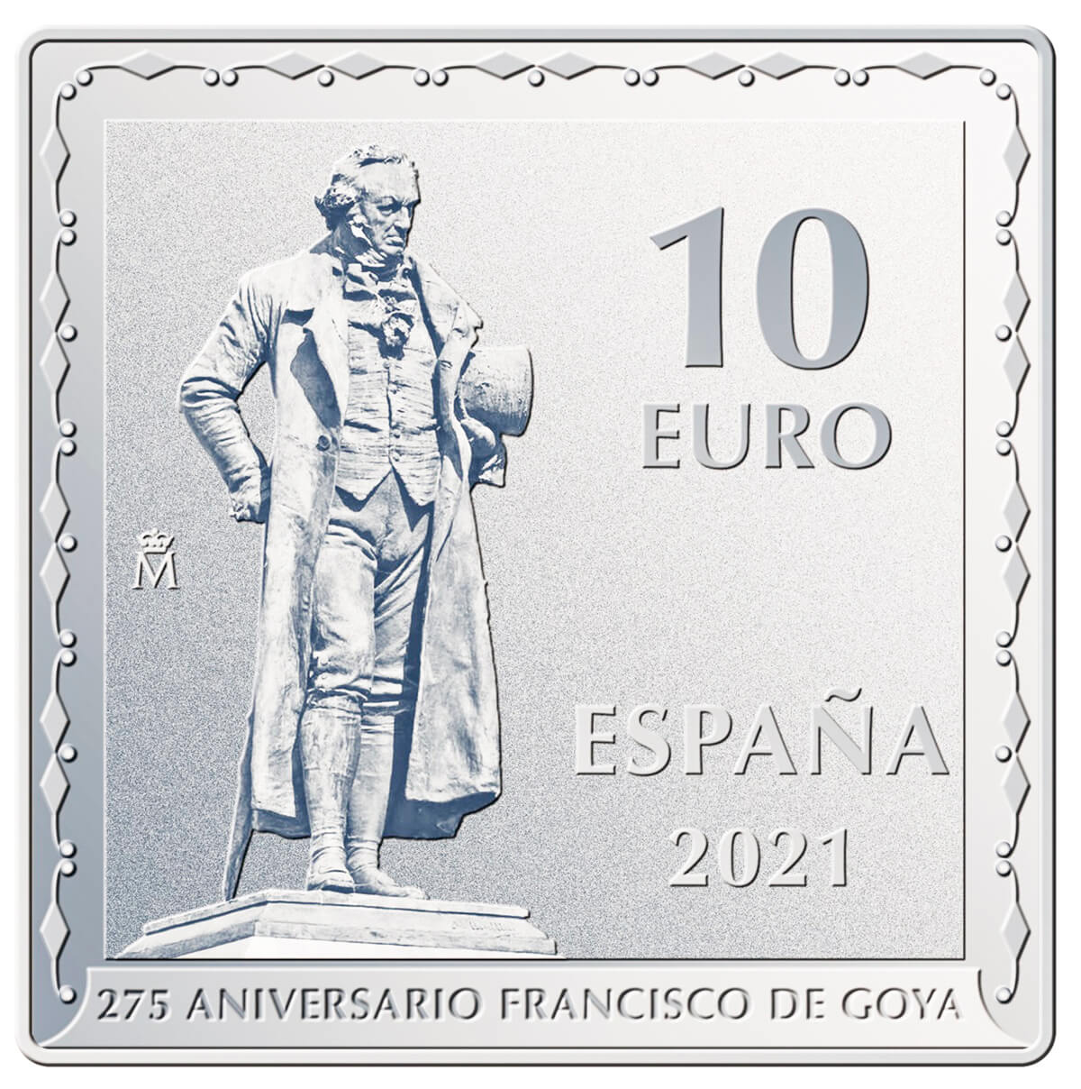 Moneda de plata 10 EUROS 275 ANIVERSARIO DE GOYA (2021) QUITASOL