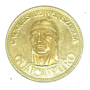 Moneda/Medalla de Oro Serie Caziques de Venezuela GUAICAPURO