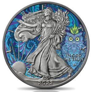 Moneda de plata 1 Onza 31.10 Gramos Aguila Americana BUHO