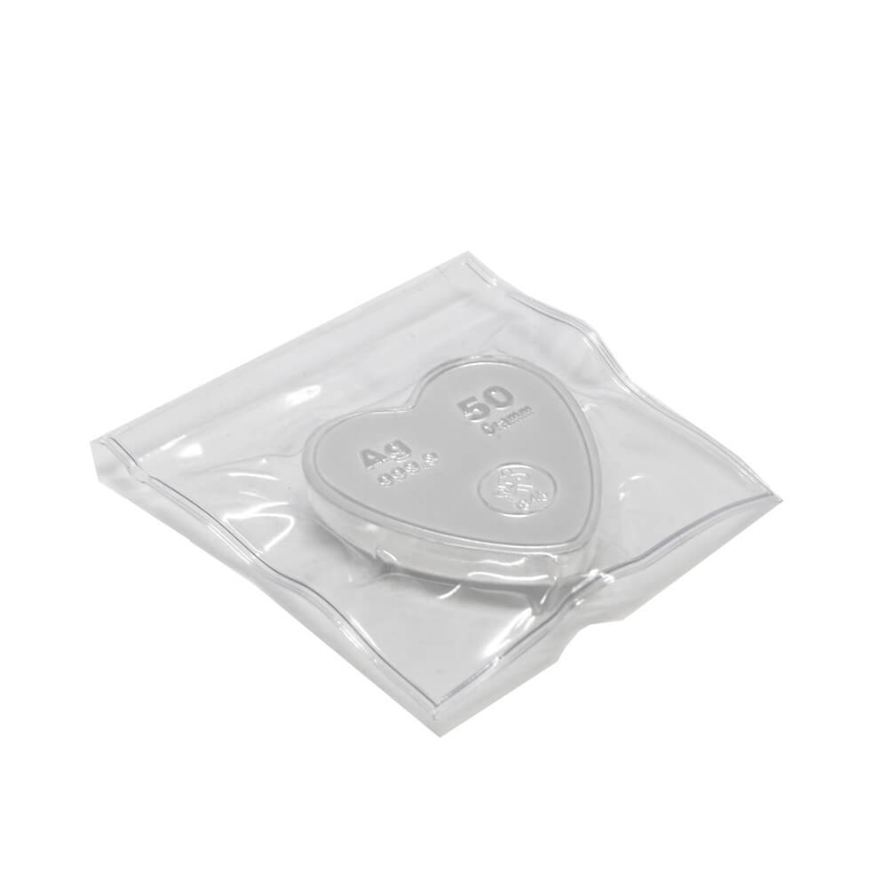 Lingote Corazón De Plata 50 Grs. Marca Heimerle & Meule