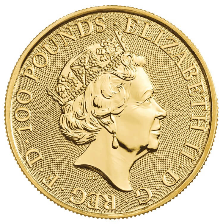 Moneda de Oro REY ARTURO de 1 Oz - 31.13 gramos 100 Libras AÑO 2023