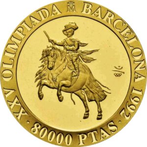 Moneda de Oro 80.000 pesetas Olimpiadas Barcelona 1990