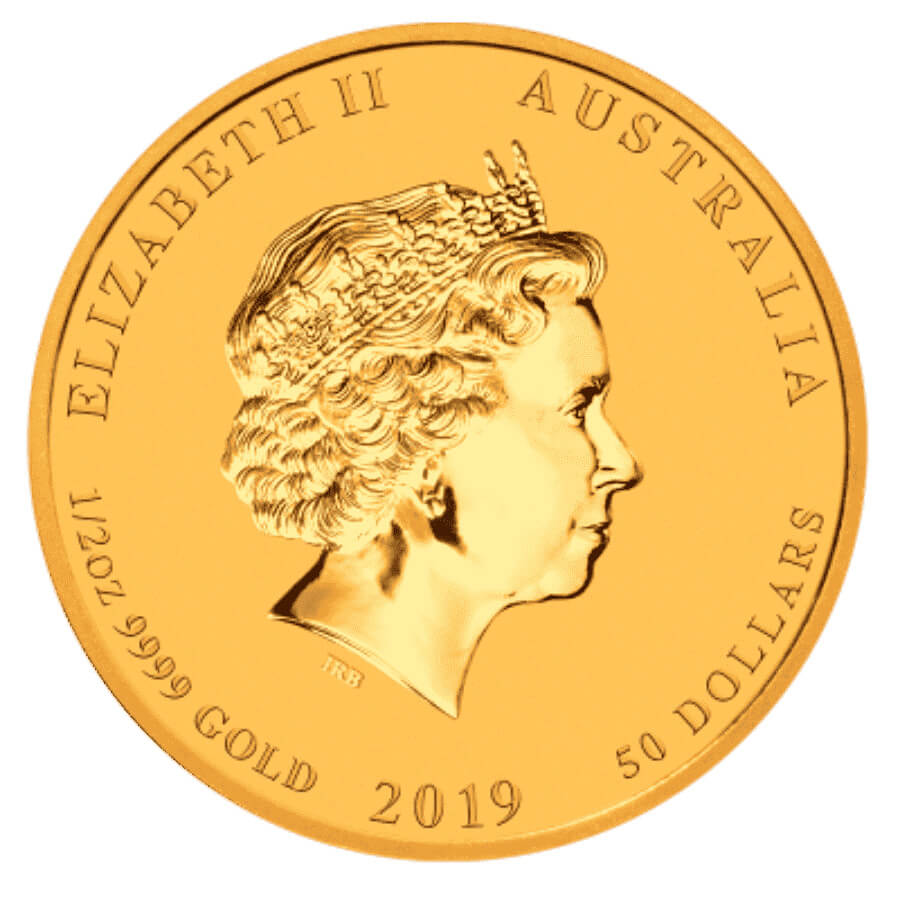 Moneda 1/2 Onza 15.55 gramos de oro 50 dollares año del Año del Cerdo AUSTRALIA