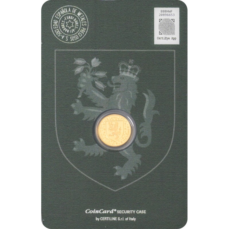 Moneda Lingote Oro 999 50 Pounds GIBRALTAR 1,00 Gramos