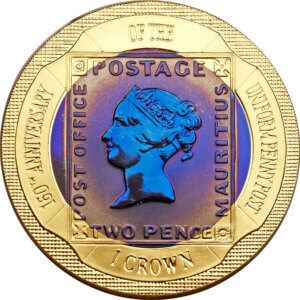 Moneda Bimetalica 1 onza 31.10 g Gibraltar 1 Crown Año 2000